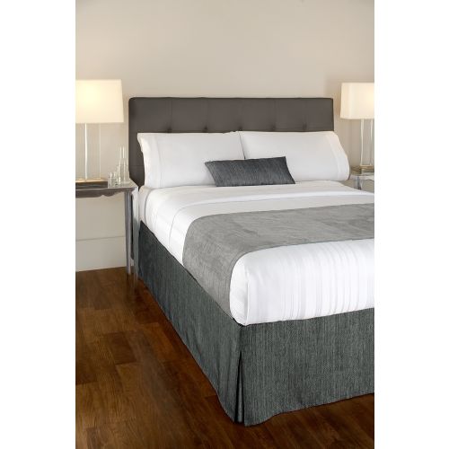 Brunswick, Pañuelo de cama, Jacquard de chenilla, Poliéster rayón, Rey, 24x98, Hormigón